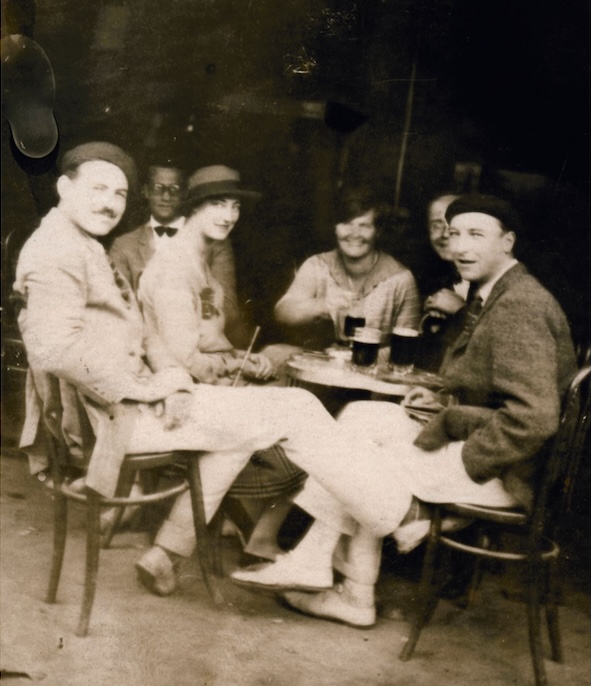 Ernest Hemingway with Lady Duff Twysden, Hadley, and friends